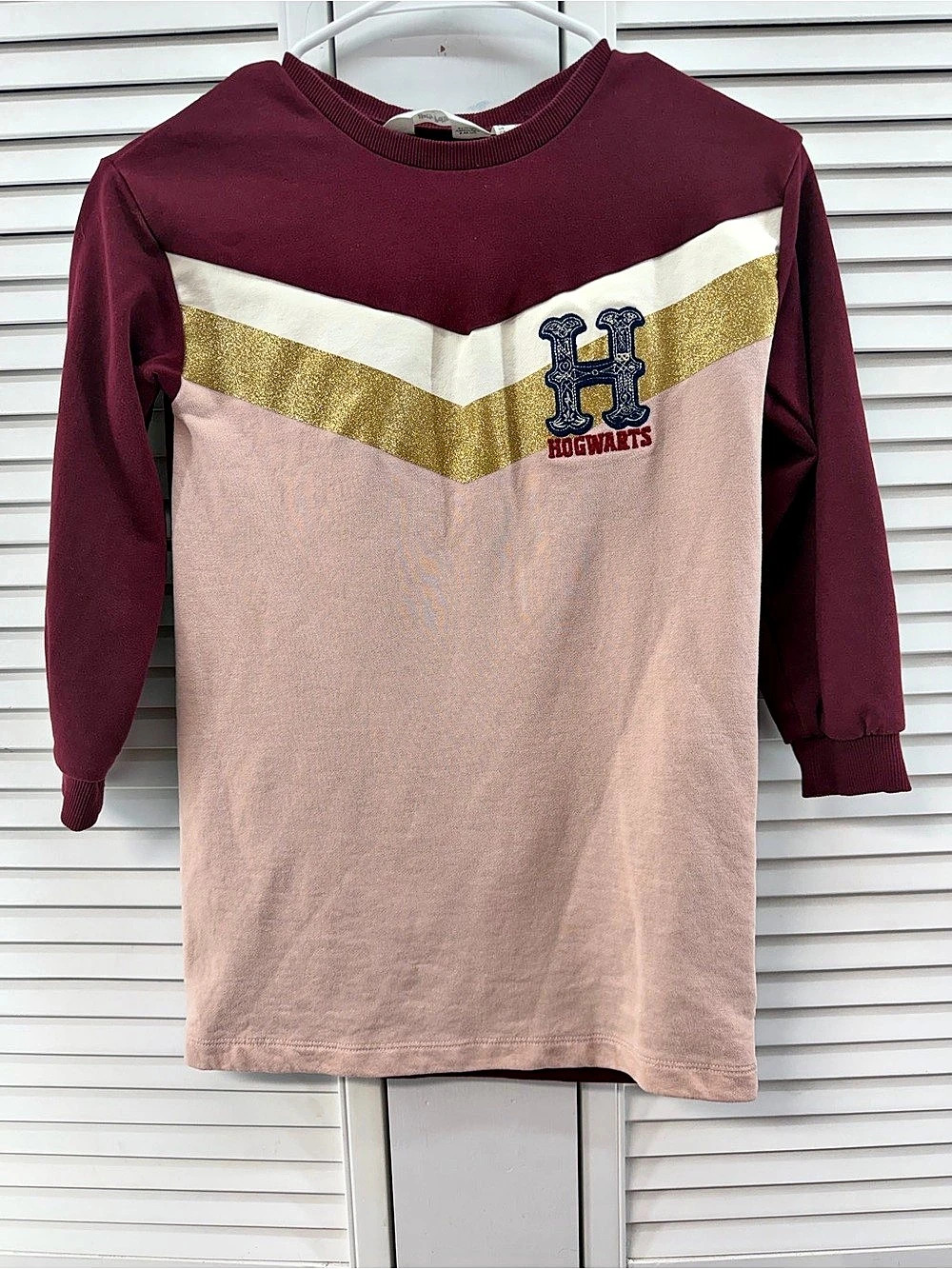 H&M Harry Potter Size 6x-7 Hogwarts Long Sleeve Girls sweatshirts dress